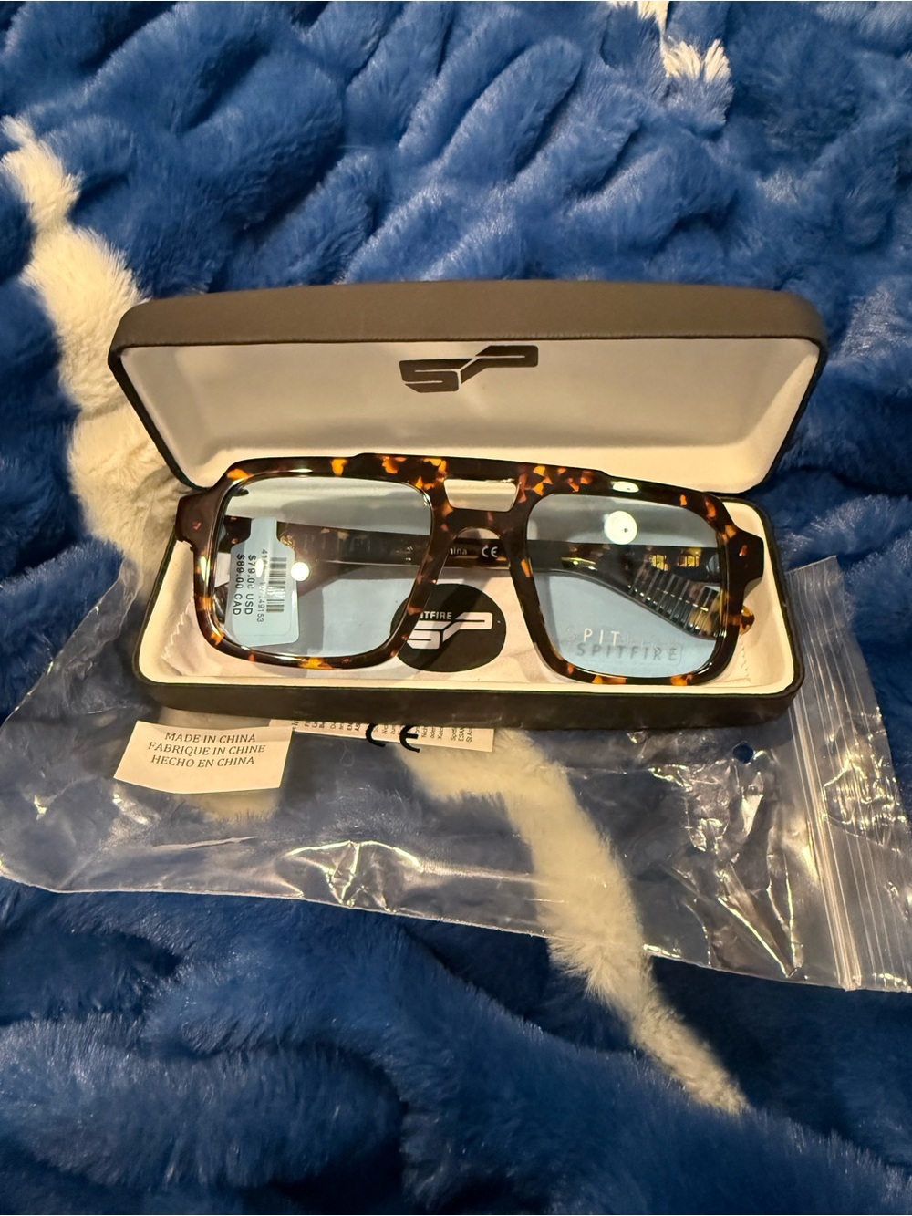 Spitfire Tortoiseshell Square Frame Glasses